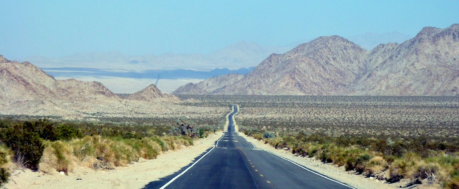 Bicycle ride across the Mojave in June